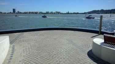 The proposed memorial site on an island in the Swan River in Perth