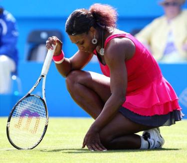 Serena Williams at Devonshire Park, Eastbourne in June 2011