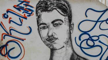 Pintura em homenagem a jovem morto em Fortaleza