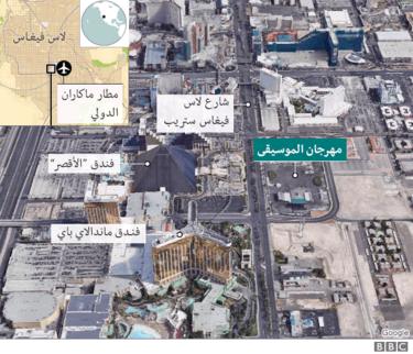 خريطة لموقع الحادث
