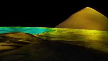 A Lidar image showing a previously undiscovered seven-storey pyramid.