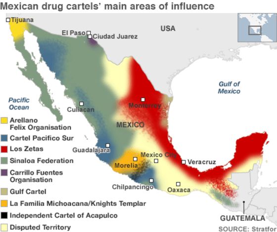 Violence In Mexico Map