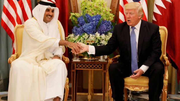 卡塔爾領導人上月曾與美國總統特朗普會面