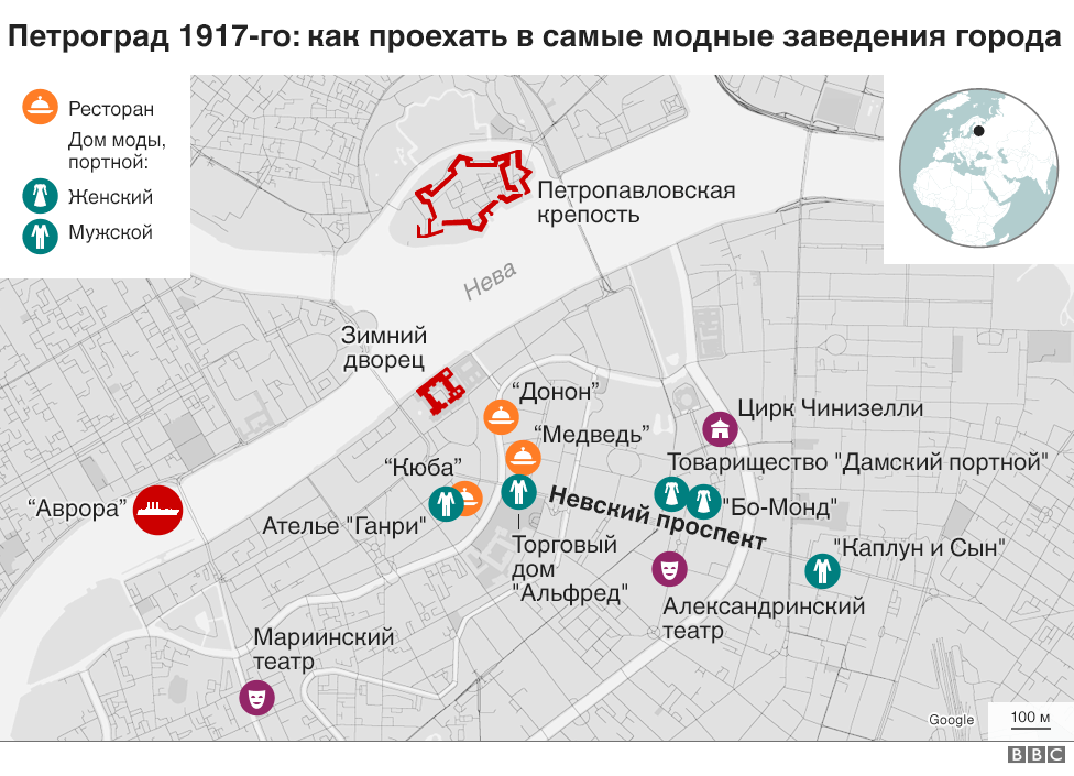 Карта Петрограда