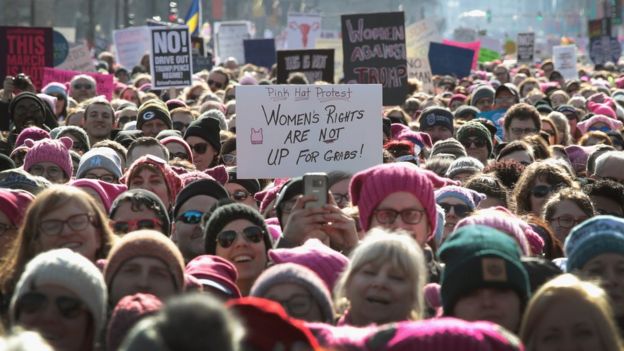 Marcha de Mujeres en Chicago.