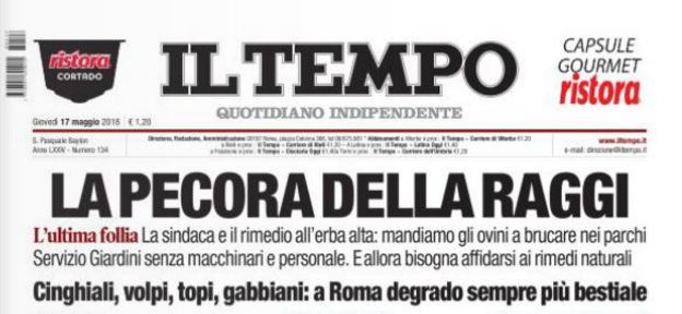 Il Tempo gazetesinin bugünkü manşeti