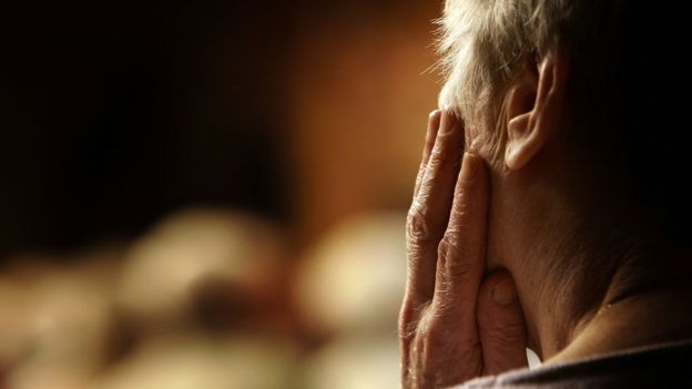 Senior citizens attend a National Pensioners Parliament in Blackpool, England