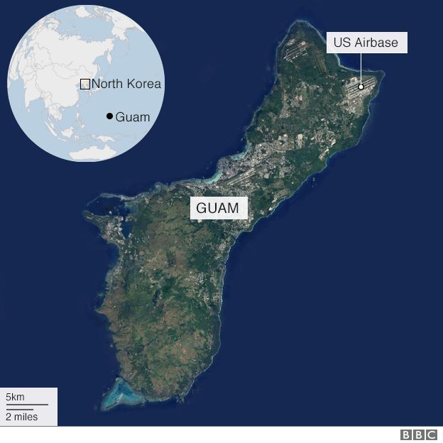 Map showing Guam