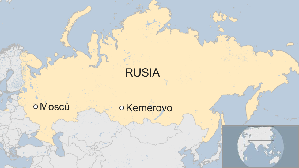 Mapa Rusia, Kemerovo
