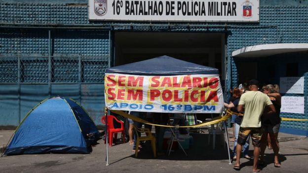 Protesto de policiais no Rio