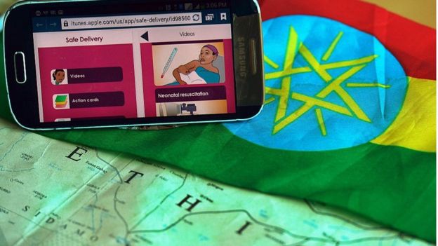 Celular con internet en Etiopía
