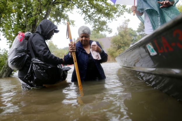 Beaumont se convirtió en uno de los epicentros de las inundaciones.