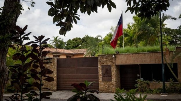 External view of the Embassy of Chile in Caracas, Venezuela, 05 November 2017.