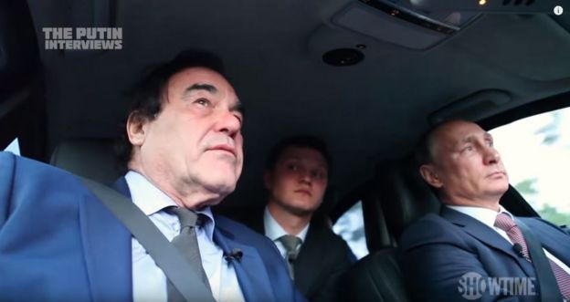 Putin manejó un automóvil junto a Oliver Stone