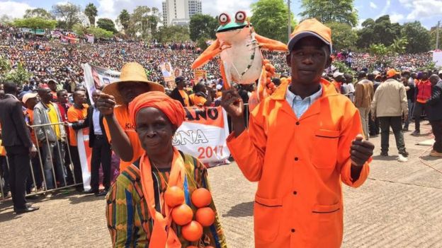 Wafuasi wa chama cha ODM uwanjani Uhuru Park