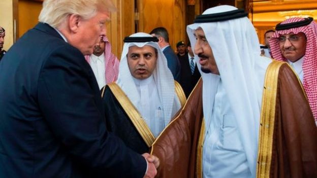 زار الرئيس الأمريكي الرياض الشهر الماضي والتقى بالملك سلمان