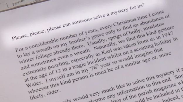Carta de Anne Kear al extraño de la tumba de su hermano