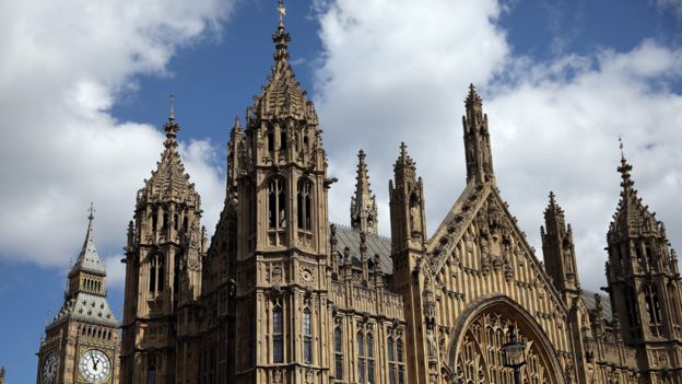 El Parlamento de Westminster.