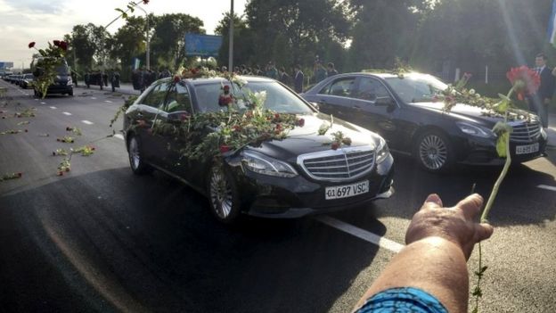 Funeral cortege in Tashkent