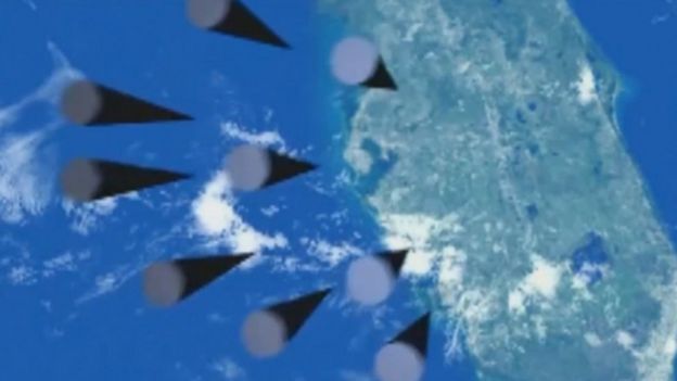 Vídeo que mostra mísseis se dirigindo aos EUA
