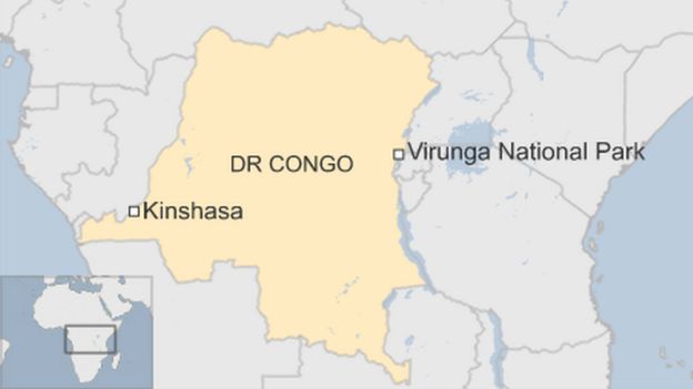 Ramani ya Jamhuri ya kidemokrasi ya Congo