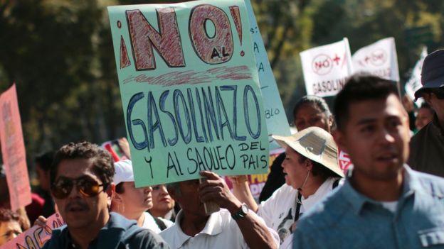 Gasolinazo en México.