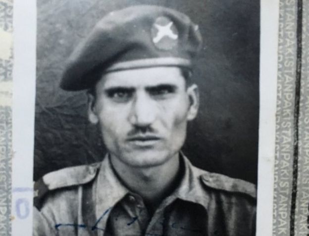 Hussain Gul's photo on his Kurram Militia ID