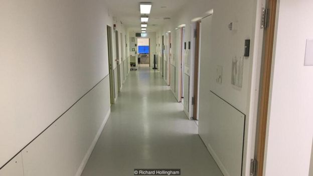 The volunteers are kept in stark, whitewashed rooms with no windows