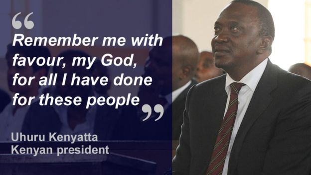 Uhuru Kenyatta quote card: