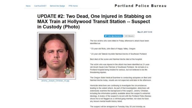 Sitio web de la Policía de Portland