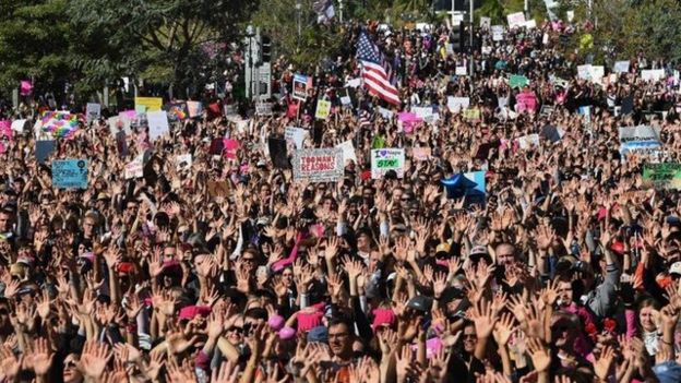 Marcha de Mujeres en Los Angeles.