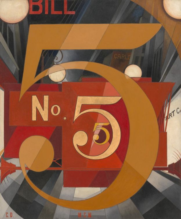I Saw the Figure 5 in Gold by Charles Demuth (1928)