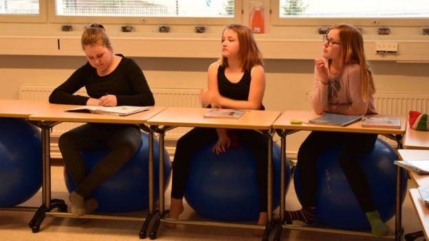 Sala de aula na Finlândia