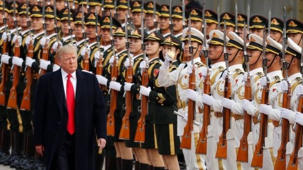 Trump frente al ejército chino.