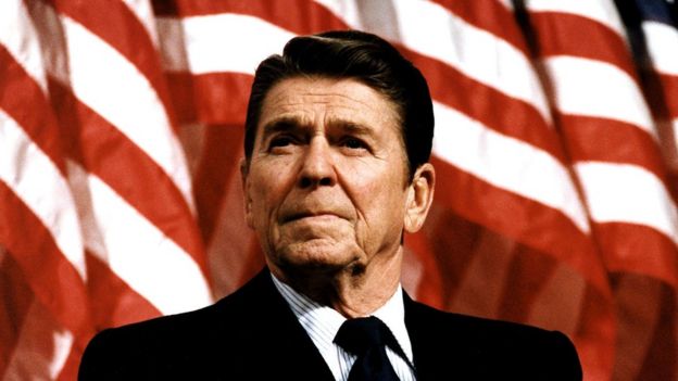 El presidente estadounidense Ronald Reagan