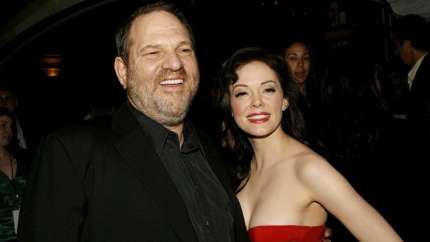 Harvey Weinstein and Rose McGowan