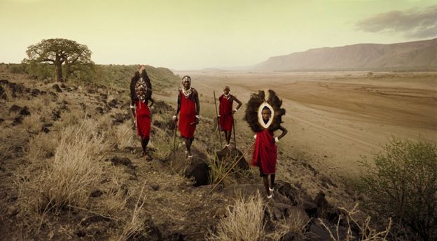 Personas en Serengueti, Tanzania