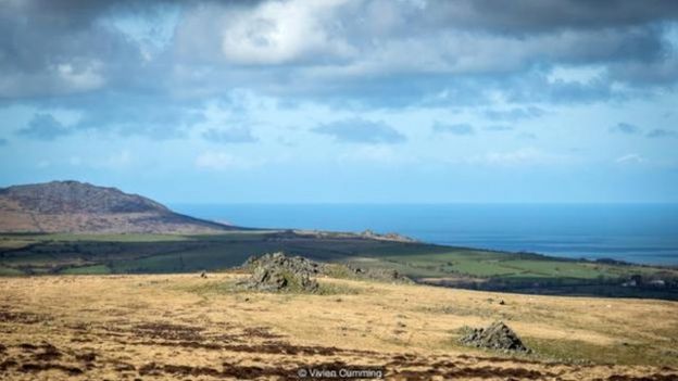 威尔士,普瑞斯里山 (Preseli hills) 裸露的岩石