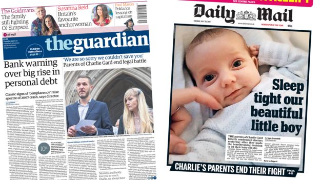 Guardian/Mail front pages