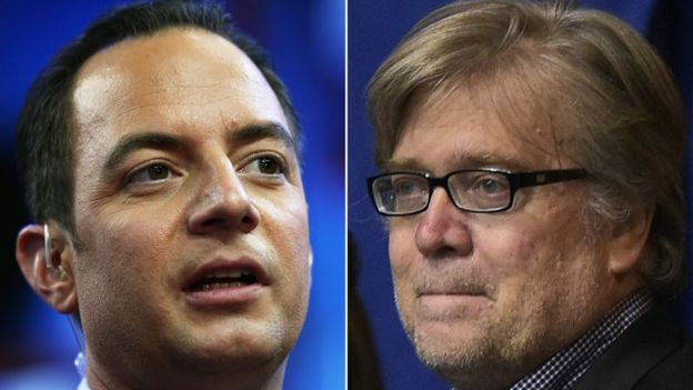 Reince Priebus y Stephen Bannon.