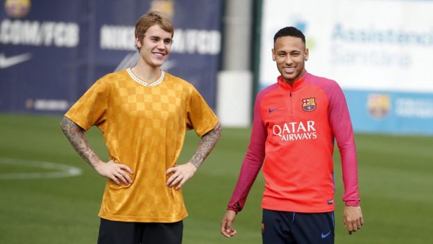 Justin Bieber y Neymar