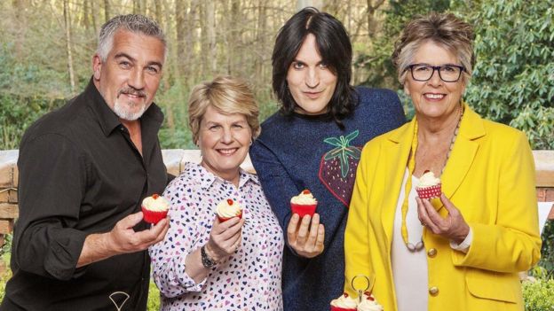 Paul Hollywood, Prue Leith, Noel Fielding and Sandi Toksvig