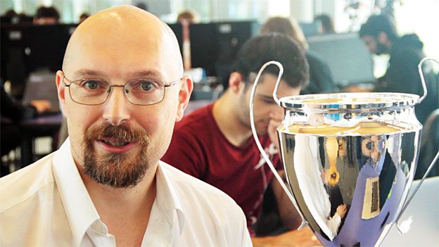 Dr Frank Stajano pictured with the prize cup