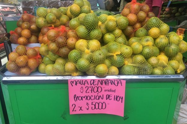 Naranjas en venta.