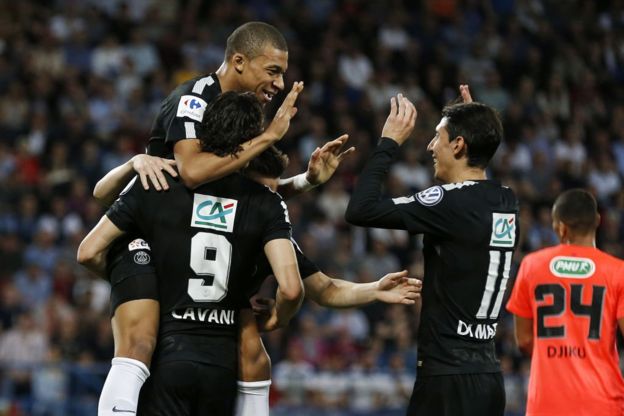 Mbappé, Cavani y Di María