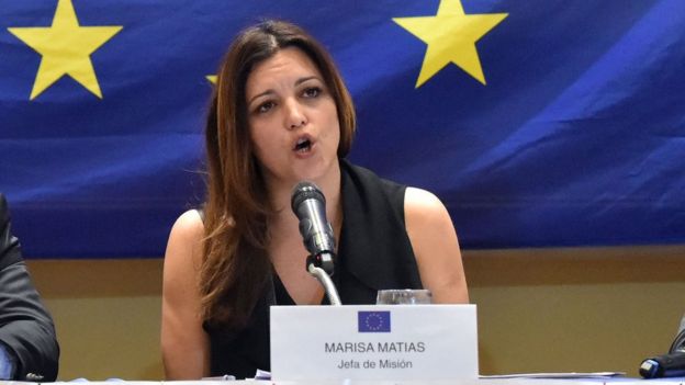 Marisa Matías, jefa de la misión