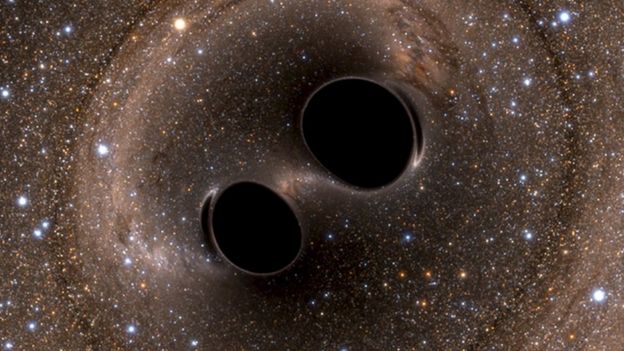 Artist's impression of black holes