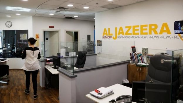 Al-Jazeera's office in Jerusalem (27/07/17)