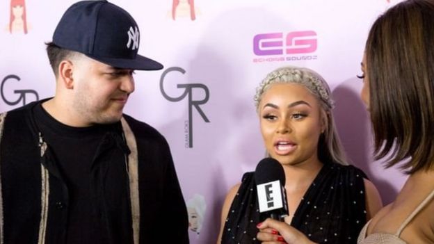 Rob Kardashian na mpenziwe wa zamani Blac Chyna