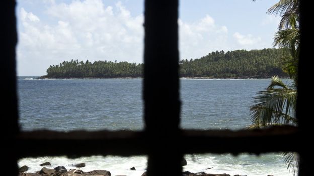 The view from the Devil's Island jail that made French Guiana famous in the 19th Century